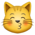 Kissing Cat Emoji Copy Paste ― 😽 - samsung