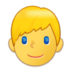 Man: Blond Hair Emoji Copy Paste ― 👱‍♂ - samsung
