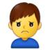 Man Frowning Emoji Copy Paste ― 🙍‍♂ - samsung