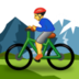 Man Mountain Biking Emoji Copy Paste ― 🚵‍♂ - samsung