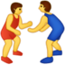 Men Wrestling Emoji Copy Paste ― 🤼‍♂ - samsung