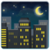 Night With Stars Emoji Copy Paste ― 🌃 - samsung