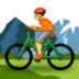 Person Mountain Biking Emoji Copy Paste ― 🚵 - samsung