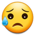 Sad But Relieved Face Emoji Copy Paste ― 😥 - samsung