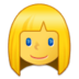 Woman: Blond Hair Emoji Copy Paste ― 👱‍♀ - samsung