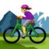 Woman Mountain Biking Emoji Copy Paste ― 🚵‍♀ - samsung