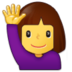 Woman Raising Hand Emoji Copy Paste ― 🙋‍♀ - samsung