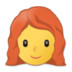 Woman: Red Hair Emoji Copy Paste ― 👩‍🦰 - samsung