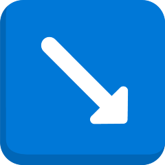 Down-right Arrow Emoji Copy Paste ― ↘️ - skype