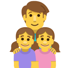 Family: Man, Girl, Girl Emoji Copy Paste ― 👨‍👧‍👧 - skype