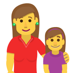 Family: Woman, Girl Emoji Copy Paste ― 👩‍👧 - skype