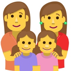 Family: Woman, Woman, Girl, Girl Emoji Copy Paste ― 👩‍👩‍👧‍👧 - skype
