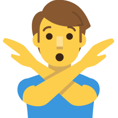 Man Gesturing NO Emoji Copy Paste ― 🙅‍♂ - skype
