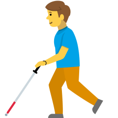 Man With White Cane Emoji Copy Paste ― 👨‍🦯 - skype