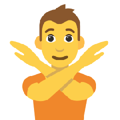Person Gesturing NO Emoji Copy Paste ― 🙅 - skype