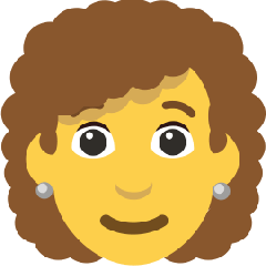 Woman: Curly Hair Emoji Copy Paste ― 👩‍🦱 - skype