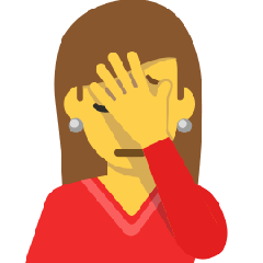 Woman Facepalming Emoji Copy Paste ― 🤦‍♀ - skype