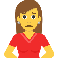 Woman Frowning Emoji Copy Paste ― 🙍‍♀ - skype