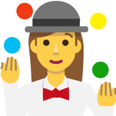 Woman Juggling Emoji Copy Paste ― 🤹‍♀ - skype