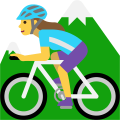 Woman Mountain Biking Emoji Copy Paste ― 🚵‍♀ - skype