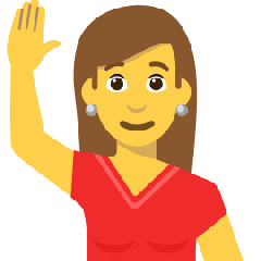 Woman Raising Hand Emoji Copy Paste ― 🙋‍♀ - skype