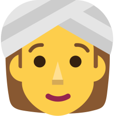 Woman Wearing Turban Emoji Copy Paste ― 👳‍♀ - skype