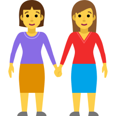 Women Holding Hands Emoji Copy Paste ― 👭 - skype