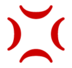 Anger Symbol Emoji Copy Paste ― 💢 - softbank