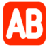 AB Button (blood Type) Emoji Copy Paste ― 🆎 - softbank
