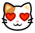 Smiling Cat With Heart-eyes Emoji Copy Paste ― 😻 - softbank