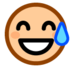 Grinning Face With Sweat Emoji Copy Paste ― 😅 - softbank