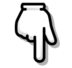 Backhand Index Pointing Down Emoji Copy Paste ― 👇 - softbank