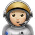 Astronaut: Medium-light Skin Tone Emoji Copy Paste ― 🧑🏼‍🚀 - apple
