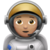 Astronaut: Medium Skin Tone Emoji Copy Paste ― 🧑🏽‍🚀 - apple