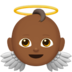 Baby Angel: Medium-dark Skin Tone Emoji Copy Paste ― 👼🏾 - apple