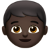Boy: Dark Skin Tone Emoji Copy Paste ― 👦🏿 - apple