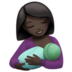 Breast-feeding: Dark Skin Tone Emoji Copy Paste ― 🤱🏿 - apple