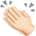 Clapping Hands: Light Skin Tone Emoji Copy Paste ― 👏🏻 - apple