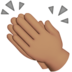 Clapping Hands: Medium Skin Tone Emoji Copy Paste ― 👏🏽 - apple