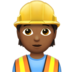 Construction Worker: Medium-dark Skin Tone Emoji Copy Paste ― 👷🏾 - apple