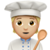 Cook: Medium-light Skin Tone Emoji Copy Paste ― 🧑🏼‍🍳 - apple