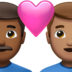 Couple With Heart: Man, Man, Medium-dark Skin Tone, Medium Skin Tone Emoji Copy Paste ― 👨🏾‍❤️‍👨🏽 - apple