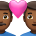 Couple With Heart: Man, Man, Medium-dark Skin Tone Emoji Copy Paste ― 👨🏾‍❤️‍👨🏾 - apple