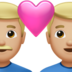 Couple With Heart: Man, Man, Medium-light Skin Tone Emoji Copy Paste ― 👨🏼‍❤️‍👨🏼 - apple