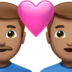Couple With Heart: Man, Man, Medium Skin Tone Emoji Copy Paste ― 👨🏽‍❤️‍👨🏽 - apple