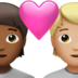 Couple With Heart: Person, Person, Medium-dark Skin Tone, Medium-light Skin Tone Emoji Copy Paste ― 🧑🏾‍❤️‍🧑🏼 - apple