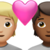 Couple With Heart: Person, Person, Medium-light Skin Tone, Medium-dark Skin Tone Emoji Copy Paste ― 🧑🏼‍❤️‍🧑🏾 - apple