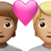 Couple With Heart: Person, Person, Medium Skin Tone, Medium-light Skin Tone Emoji Copy Paste ― 🧑🏽‍❤️‍🧑🏼 - apple