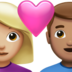 Couple With Heart: Woman, Man, Medium-light Skin Tone, Medium Skin Tone Emoji Copy Paste ― 👩🏼‍❤️‍👨🏽 - apple