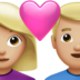 Couple With Heart: Woman, Man, Medium-light Skin Tone Emoji Copy Paste ― 👩🏼‍❤️‍👨🏼 - apple